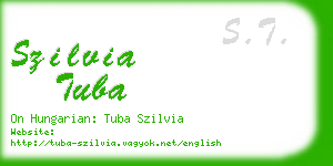 szilvia tuba business card